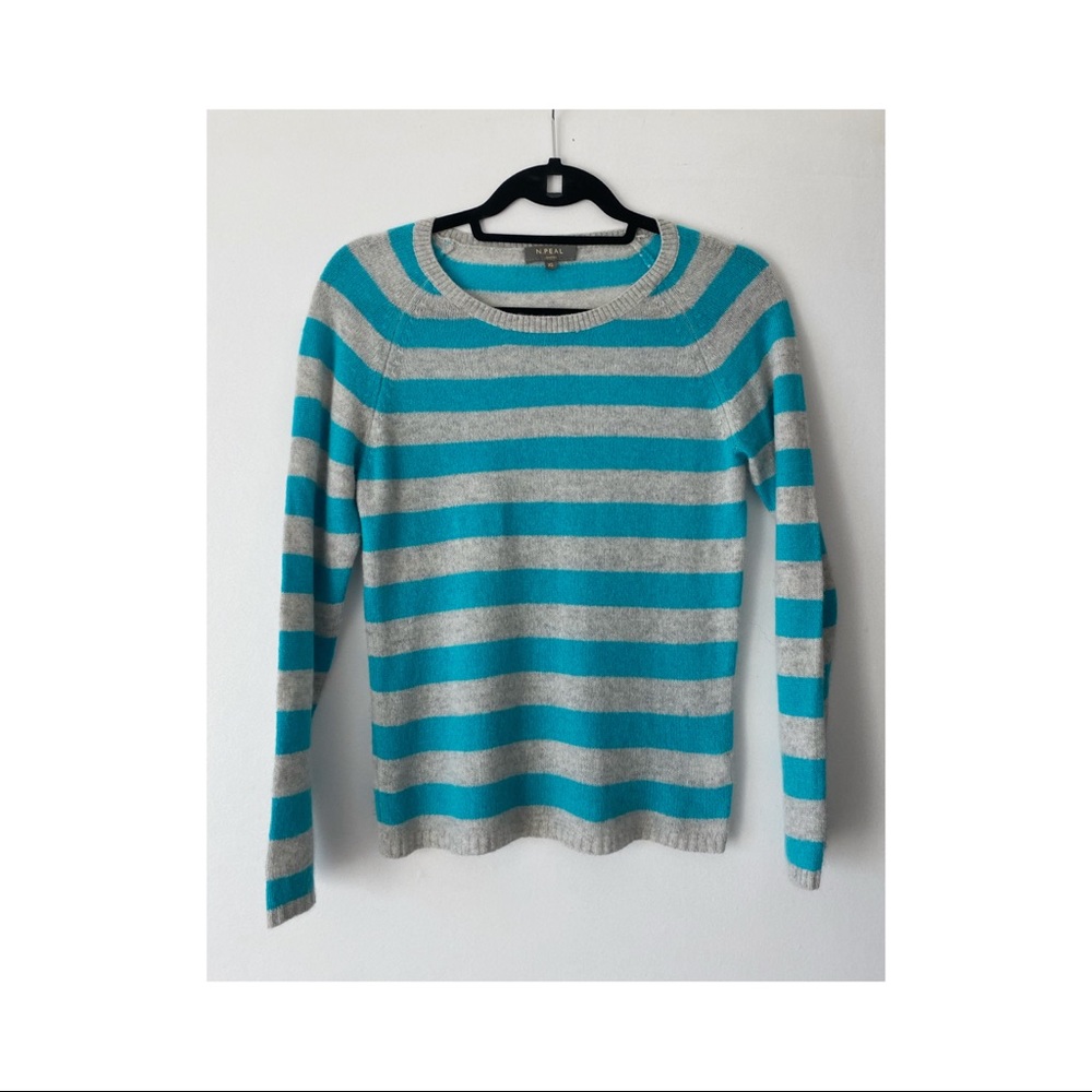 N.Peal striped cashmere sweater Sz XS